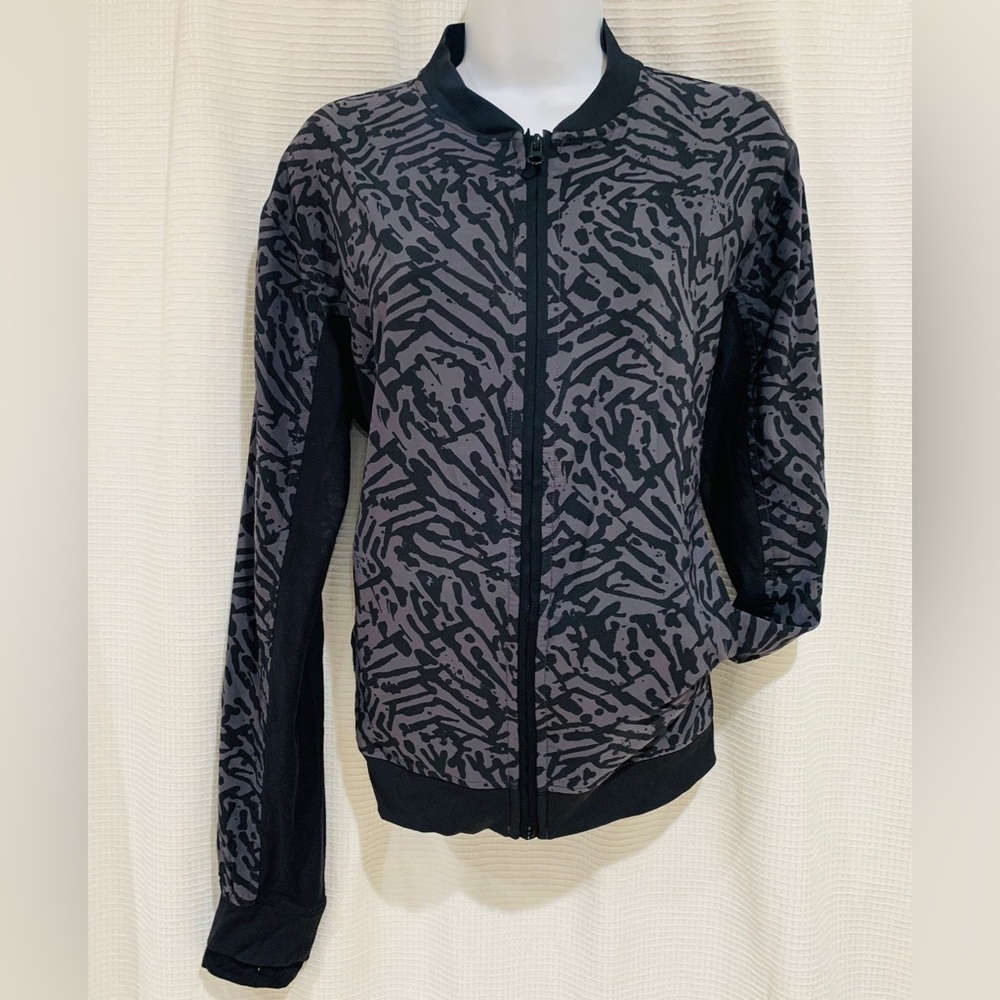 Lululemon Noir Lightweight Mesh Bomber Jacket